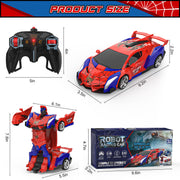BLUEJAY Transform RC Cars for Boys 3-12, 2.4Ghz Remote Control Car | 1:18 Scale Transforming Robot, One-Button Deformation 360° Rotation Car Toy Gifts for Boys