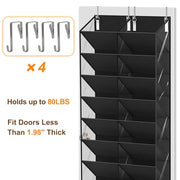 UVIAHOMI 20-30 Pairs Over the Door Shoe Organizer, 10-Tier Door Shoes Rack