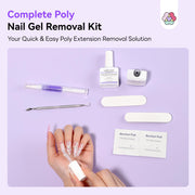 SAVILAND Poly Gel Nail Remover Kit: 2PCS Fast Gel Remover for Nails