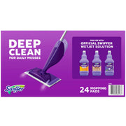 Swiffer WetJet Hardwood Floor Cleaner Spray Mop Pad Refill, Bathroom Cleaning Supplies, Hardwood Floor Cleaner, Multi Surface, 24 Count