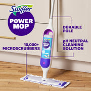 Swiffer PowerMop Liquid Floor Cleaner Refills, Solution for Power Mop, Fresh Scent, 2 Count Mopping Fluid Replacement Bottle, Spray Mops Cleaning Juice, No Bucket Needed, Multi-Surface and Wood