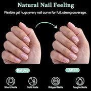 LEYKOSH Extra Short Almond Nail Tips, 216pcs Full Cover Soft Gel, 12 Sizes | 70-grit pre-sanded matte clear tips save filing time, with full-cover soft gel fit for DIY extensions and salon manicures.