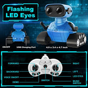 Hamourd Robot Toys for Boys Girls, Rechargeable Remote Control Emo Robots with Auto-Demonstration, Flexible Head & Arms, Dance Moves, Music, Shining LED Eyes for 5+ Years Old Kids