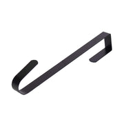 Sattiyrch 12" Front Door Wreath Hanger, Ultra Slim Metal Over Door Hook, Damage-Free Hanging for Seasonal & Year-Round Wreaths, Fits Most Doors, Black, 1 Pack