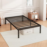 Hafenpo 14 Inch Twin Bed Frame, Under Bed Storage, Black | Sturdy Metal Platform Twin Size, No Box Spring Needed, Heavy Duty, Easy Assembly, Strong Bearing Capacity