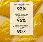 MAREE V Line Lifting Mask - Gold Face Lift Tape & Double Chin Lifting Mask | Collagen mask for neck lifting & tightening, neck wrinkle patches, face lifting tape, chin strap for double chin for women