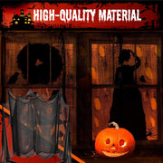 DealKits (48 x 240 in.) Halloween Creepy Cloth, Spooky Giant Cheese Cloth Tapestry for Halloween Party Supplies Decorations Outdoor Yard Home Wall Decor, Black