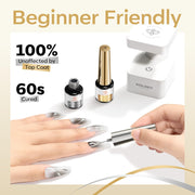 modelones Chrome Liner Gel Nail Polish Gold Silver Built-in Fine Brush | Metallic Nail Art Gel French Tip Mirror Effect No Powder Needed Paint Draw Swirl Design Long Lasting DIY U V Manicure Stuff