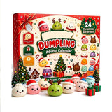 Christmas Decorations Squishies Dumpling Advent Calendar 2026 | Christmas Decor, 24 Dumplings for Adults, Party Favors, Christmas Ornaments, Coundown Calendar, Stress Relief Plaything