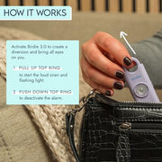She’s Birdie 3.0 New Version – The Original Personal Safety Alarm for Women by Women–Loud Siren, Flash Light and Rechargeable Battery in a Variety of Colors (Lavender Purple)