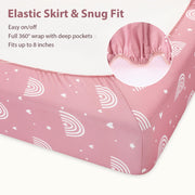 Baby Crib Sheets Girl, 3 Pack Toddler Bed Sheets Fitted 52”x28”