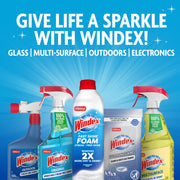 Windex Glass & Window Cleaner Spray Bottle, Original, 23 oz | Streak-Free Shine, Removes Dirt, Smudges & Fingerprints from Glass Tabletops, Windows, Mirrors, Shower Doors & More