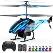 BUSSGO RC Helicopter, Remote Control Helicopter for Kids | with 30Mins Flight(2 Batteries), 7+1 LED Light Modes, Altitude Hold, RC Toys for Boys Girls