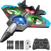 4DRC V32 Foam Remote Control Airplanes RC Planes for Kids Adults, RC Airplane Fighter Jet with Light, 360° Flip Fighter Jet Toys, Stunt Roll, Airplane Toy Gifts for Kids Boys