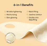 MAREE V Line Lifting Mask - Gold Face Lift Tape & Double Chin Lifting Mask | Collagen mask for neck lifting & tightening, neck wrinkle patches, face lifting tape, chin strap for double chin for women