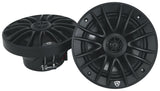 Rockville RM-PREMIUM-65 Black 6.5" 4-Ohm, Marine Boat Speakers Pair | 600W Peak, 150W RMS, 35Hz-20kHz, 93dB Sensitivity, True Coaxial Design, Weather-Resistant Grilles, Mounting Screws