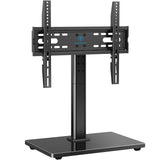 PERLESMITH Universal TV Stand Legs for 32-70 inch TVs to 99lbs with Mount | 8 Height adjustable, Tempered glass base, Fixed, Max VESA 400x400mm, Livingroom & Bedroom, PSTVS04