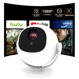 1080P Projector, 400 Lumens Brightness Indoor Outdoor Portable Projector, Cinema Quality Viewing for Home Entertainment