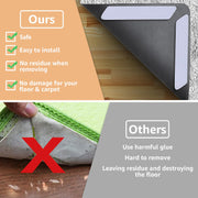 ZONGOOL 12PCS Rug Tape Non Slip Rug Pad Grippers Double Sided Carpet Tape | No Damage Floor Reusable Washable Grippers No Residue Rug Corners For Hardwood Tile&Laminate Floors Anti-Curl Rug Stickers