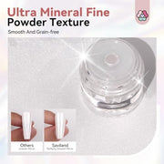 SAVILAND Clear White Pearl Chrome Nail Powder, 1g Large Capacity | Non-Flying Grain-Free Formula, With Applicator, Mica-Based Chrome Powder, Metallic Mirror Unicorn Effect, Home and Salon Use