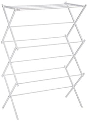 Amazon Basics Foldable Portable Clothes Drying Rack for Indoor Air Drying, Collapsible Design, 14.5" D x 29.5" W x 41.8" H, White