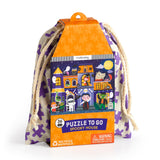 Mudpuppy - Spooky House 36 Piece Puzzle to Go for Kids | Ages 3-5, 4-6, Reusable Pouch For Travel, Postcard Included, Haunted Themed, Family Fun, Screen-Free Play, FSC Certified