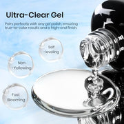 Beetles Blooming Gel 15 ml Clear UV Gel Polish Nail Art for Tortoise Nails | Marble and Natural Stone, Watercolor and Floral Print Spreading Effects, Soak-Off DIY Manicure Design