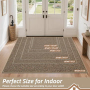 BEQHAUSE Dirt Trapper Door Mat 20" x 32", Non-Slip Washable Doormats, Beige | Entrance Mat Dirt Resistant and Absorbent Welcome Mat, Low Profile Floor Mats for Front Back Door and Entryway