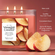 Yankee Candle Sugared Cinnamon Apple Scented Candle, 14.5oz 3-Wick | Up to 40 Hour Burn Time, Room Filling Fragrance, Long-Lasting Scent, Premium Plant Wax Blend, Consistent Burn, Giftable