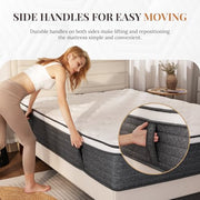 Queen Mattress, 12 Inch Queen Size Hybrid Mattresses in a Box | Medium Feel Foam and Individual Pocket Springs, Fiberglass Free Mattress, Extra Edge Support, Pressure Relief, CertiPUR-US