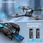 Drone with 1080P Camera - Foldable Remote Control RC Quadcopter FPV Drone | Camera Drone with Gesture Control, 3D Flip, One Key Start, Emergency Stop, 2 Batteries, Toy Drone for Kids Adult Beginners