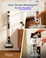 Levoit Cordless Vacuum Cleaner, Anti-Tangle for Pet Hair, Up to 50 Minutes | Powerful Suction, Lightweight, Rechargeable, Versatile for Carpets & Hard Floors, 180° Lay-Flat Design, LVAC-200