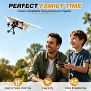 Virellia 1-Pcs DIY RC Paper Airplane Kit for Hobbyists, Pilots & Beginners | DIY Remote Control Airplane Kit for Kids Adults, Easy to Fly with Gyro Stabilizer, Dual Propellers, Lightweight, Foldable
