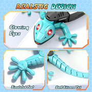 KETIEE RC Wall Crawler Gecko: Wall Climbing Gecko Toy for Kids | Remote Control Climbing Lizard with Led Glow Eyes,Rechargeable Floor Ceiling Crawling Robot Prank Toy,Gift for Boy Girl 3+Yrs