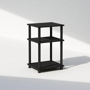 Furinno JUST Toolless 3-Tier Night Stand, Open Storage, Americano | Compact, Narrow Bedside Table, End Table, Side Table, for Bedroom, Dorm