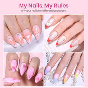 Beetles Medium Almond Nail Tips 576pcs 12 Sizes Pre-Etched Soft Gel Tips | Half Matte Full Cover Press on False Nail Tips Acrylic Nails DIY Extension Gift for Women