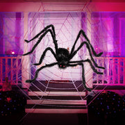 JOYIN Halloween Outdoor Decorations Giant Spider, 5 Ft Large Spider for Yard Lawn Garden Patio Scary Halloween Outside Decor, Indoor Haunted House Prop and Home Party Decor, Black
