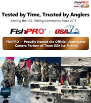 [FishPRO® 2026 Upgrade] NO.1 HD 1080P Underwater Fishing Camera 7'' IPS- w/10,000mAh (Ease to Use) N/DVR Ice Fishing Camera, Fish Finder Camera for Ice Lake Boat Fishing w/USB-C, LED+IR, 82ft