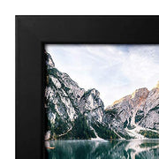 Americanflat 12x18 Picture Frame - Engineered Wood - Black | Shatter-resistant glass, hangs vertical or horizontal, sawtooth hangers included, fits photos, posters and art