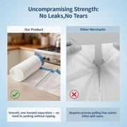 T.FORING Small Trash Bags 4 Gallon Drawstring,1.1 Mil,Unscented,120 Count | Tear-Free,Leakproof,Strong Garbage Can Liners,White,Fit 12 - 15 Liter Waste Bins,for Home Bathroom Office Car Everyday Use