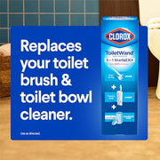 Clorox ToiletWand Toilet Cleaning Kit, 1 Starter Kit with 16 Refill Heads | 3-in-1 Starter Kit with Toilet Brush Wand, Storage Caddy and Disposable Refill Heads, Kills 99.9 Percent of Germs