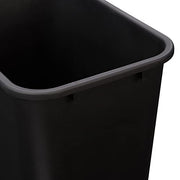 Amazon Basics Rectangular Commercial Office Wastebasket, Easy to Clean, Space-Saving,15.5"L x 11.5"W x 20"H, 10 Gallon, Black