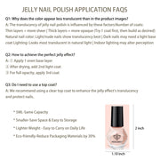modelones Jelly Nail Polish, 6 Colors Quick Dry Nude Pink Nail Polish Set | Air Dry Nail Polish, No UV Lamp Needed, User-Friendly Red Brown Polish Kit, Nail Art Home Salon, Gift for Women
