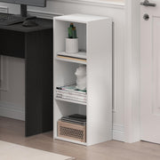 Furinno LUDER Book Shelf, 3-Cube Bookshelf, Bookcase with Open Shelves, 9.3 x 12 x 31.5, Easy Assembly, for Living Room, Bedroom, Home Office, White