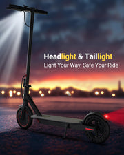 Maxshot Electric Scooter, 8.5" /10" /14" Tire, 16/19/22 Mph Top Speed, 12/16/21/27/28/49/50 Miles Long Range, Folding Escooter for Adults and Kids with Seat Bag, Dual Braking, Dual Suspension, App