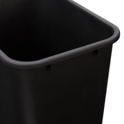 Amazon Basics Rectangular Commercial Office Wastebasket, Easy to Clean, Space-Saving,15.5"L x 11.5"W x 20"H, 10 Gallon, Black