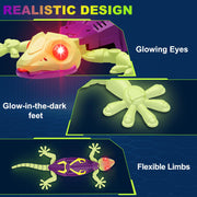 Wall Climbing Gecko RC Toy, Birthday Gifts for Boys 3 4 5 6 7 8+Years Old | Glow in the dark,Low Noise,Stronger suction, Rechargeable toys, Boy Toys for Age 3 Years and Up,Kids Gifts Ages 3-10