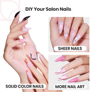 Beetles Tipex Instant Apex Nail Tips, Medium Stiletto 192pcs 16 Sizes 00-14 | No Builder Gel Needed, Etched-free Thicker Strong Acrylic Nails for DIY Salon-look Fake Nail Extensions