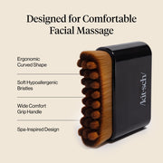 Kitsch Lymphatic Contour Face Brush - Facial Massage Brushes - Black | Hypoallergenic Bristles, Depuffing & Encourage Circulation, Lymphatic Face Brush for Skin Care, Ergonomic Contour Design