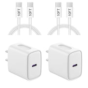 iPhone 18 17 16 15 Charger Fast Charging 10FT - 20W USB C Charger Block | Type C Charger Fast Charging with 10FT Extra Long USB C to C Cable for iPhone 18 17 16 15 Pro Max, Duo, iPad (White)